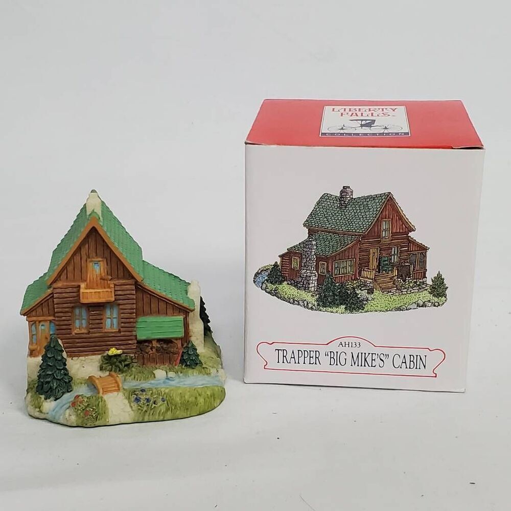 Liberty Falls Trapper “Big Mike’s” Cabin AH133 Figurine w/ Box